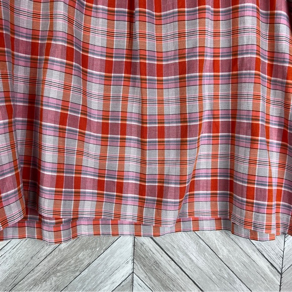 Madewell Plaid Shirred-Neck Boxy Top - Picture 5 of 8